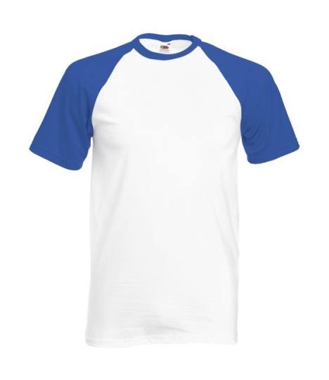 T-Shirt Baseball White/Royal | XL
