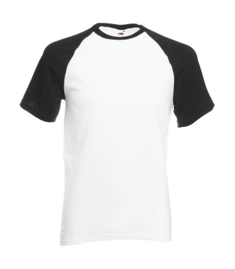 T-Shirt Baseball White/Black | XL