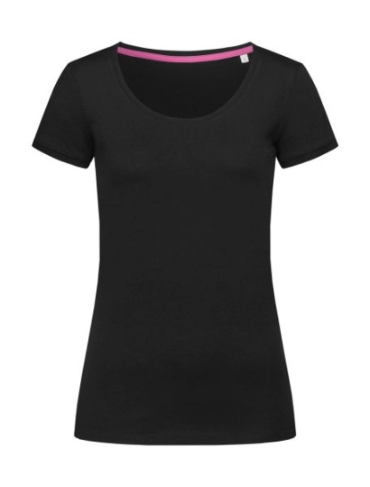 Leichtes Shirt mit U-Boot-Ausschnitt Black Opal | XL