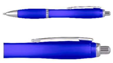 Kugelschreiber Alpen blau-silber