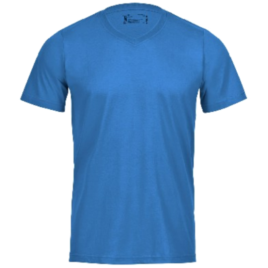 V-Neck T-Shirt Men royalblau | L