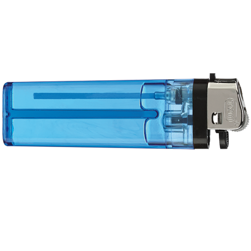 Feuerzeug Classic transparent Blau