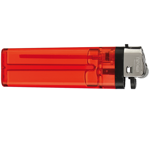 Feuerzeug Classic transparent Rot