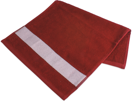 Handtuch 50 x 100cm mit Bordüre Rot
