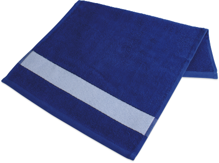 Handtuch 50 x 100cm mit Bordüre Royalblau