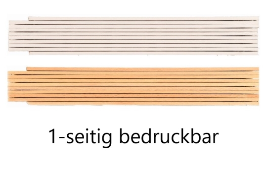 Qualitäts-Zollstock 2m aus Buchenholz, 1-seitig bedruckt 
